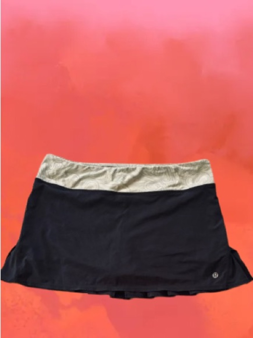 Lululemon Dark Charcoal Athletic Running Tennis Skort Built-In Shorts